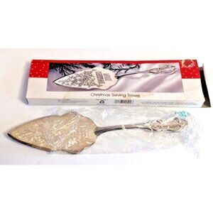 Vintage 1996 Wm Rogers & Son Silverplated Merry Christmas Pie Cake Lifter Trowel